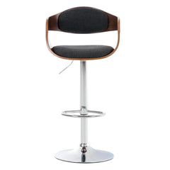 Barhocker Kingston C Stoff - walnuss/dunkelgrau