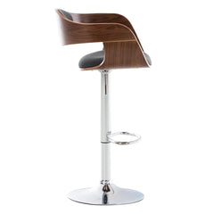 Barhocker Kingston C Stoff - walnuss/dunkelgrau