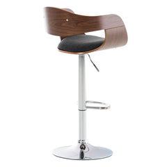 Barhocker Kingston C Stoff - walnuss/dunkelgrau