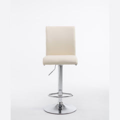 2er Set Barhocker Köln Kunstleder chrom - creme