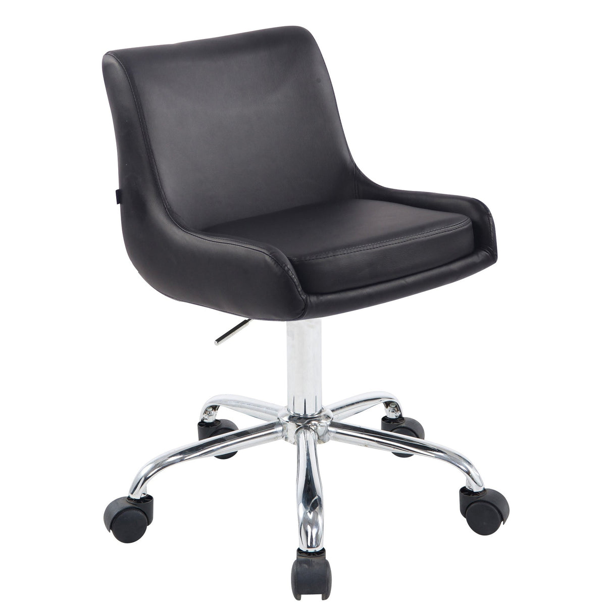 Arbeitshocker Club Kunstleder - schwarz