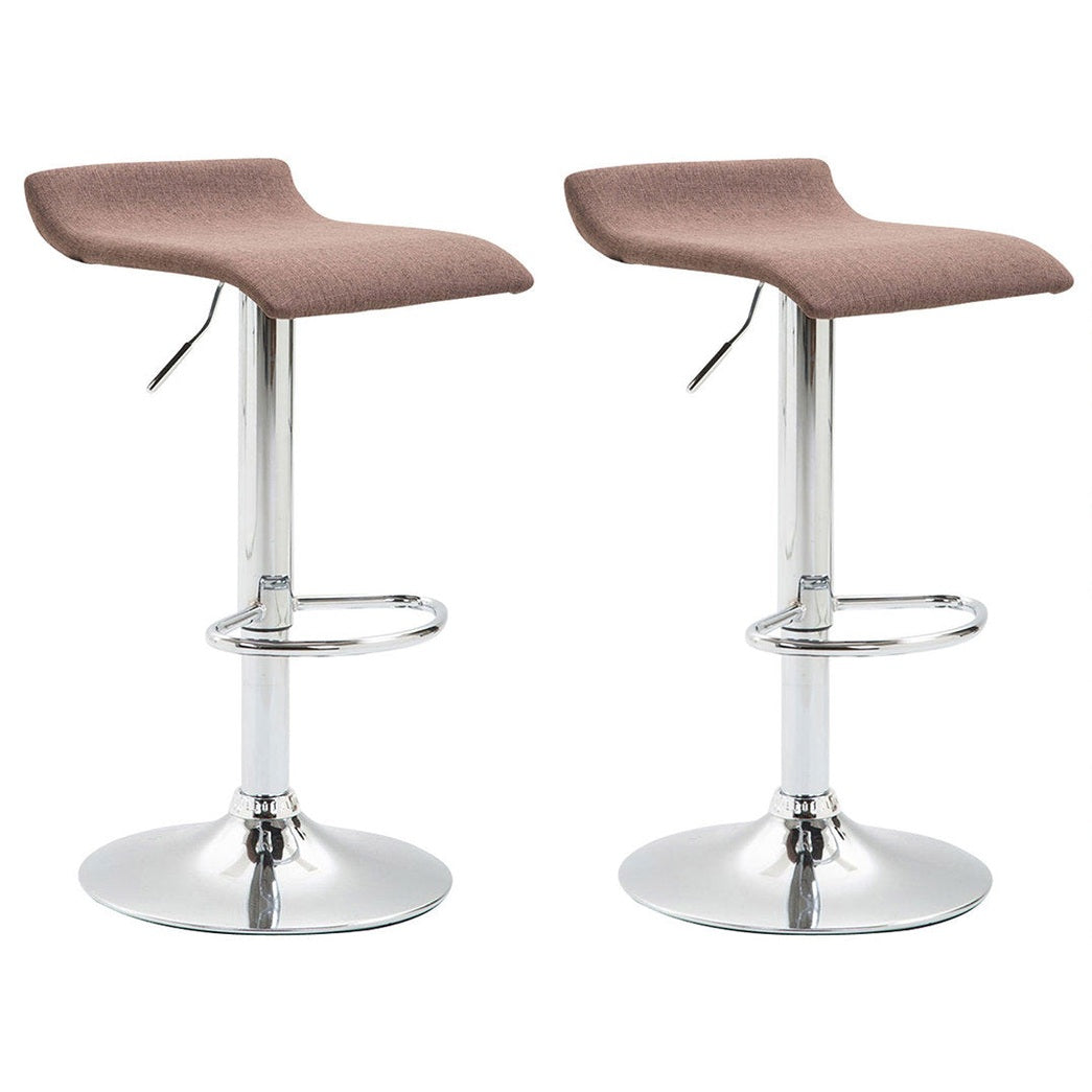 2er Set Barhocker Dyn V2 Stoff C - braun