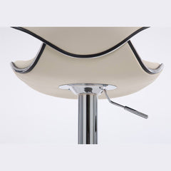 2er Set Barhocker Las Vegas V2 Kunstleder chrom - creme