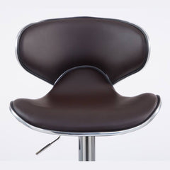 2er Set Barhocker Las Vegas V2 Kunstleder chrom - braun