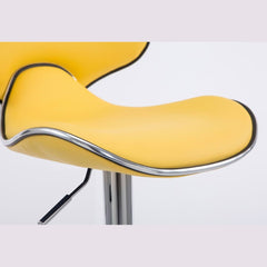 2er Set Barhocker Las Vegas V2 Kunstleder chrom - gelb