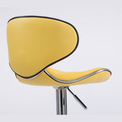 2er Set Barhocker Las Vegas V2 Kunstleder chrom - gelb