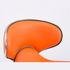 2er Set Barhocker Las Vegas V2 Kunstleder chrom - orange