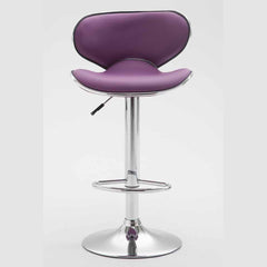 2er Set Barhocker Las Vegas V2 Kunstleder chrom - lila