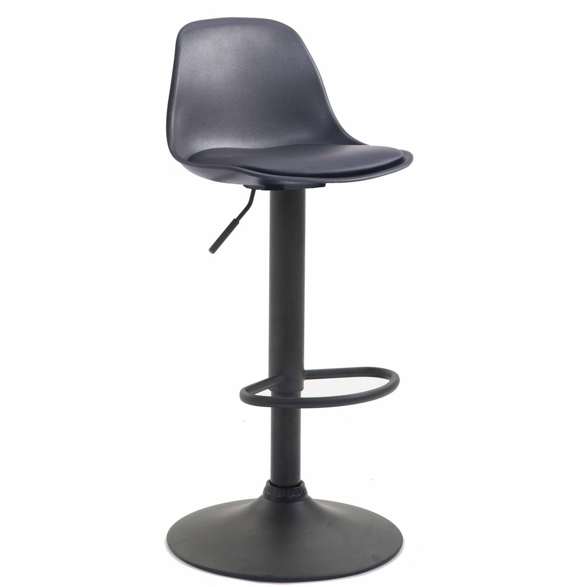 Barhocker Kiel Kunstleder schwarz - schwarz