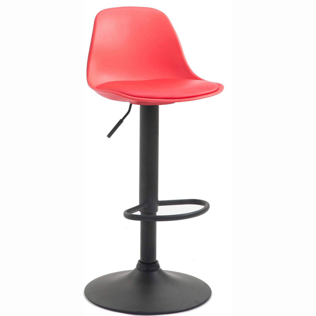 Barhocker Kiel Kunstleder schwarz - rot