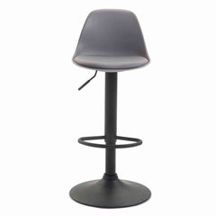 Barhocker Kiel Kunstleder schwarz - grau