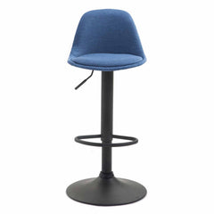 Barhocker Kiel Stoff schwarz - blau