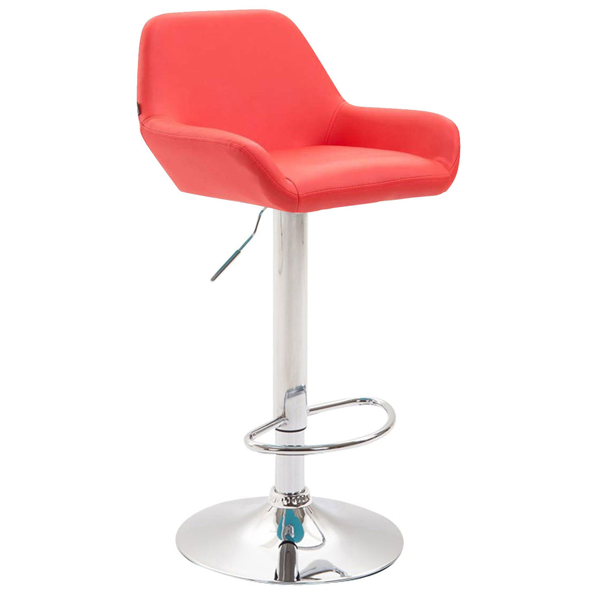 Barhocker Braga Kunstleder chrom - rot