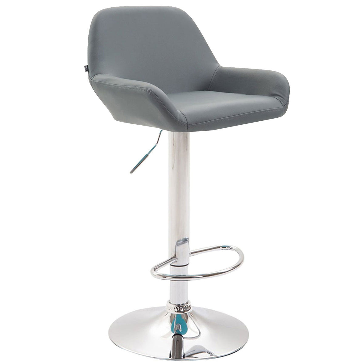 Barhocker Braga Kunstleder chrom - grau