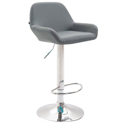Barhocker Braga Kunstleder chrom - grau
