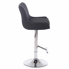 2er Set Barhocker Club Kunstleder chrom - schwarz