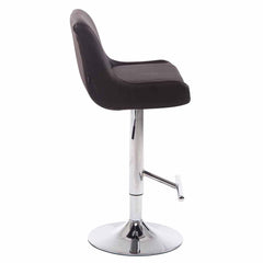 2er Set Barhocker Club Kunstleder chrom - braun