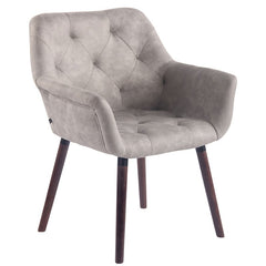 Esszimmerstuhl Cassidy Vintage Kunstleder walnuss - grau