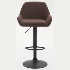 2er Set Barhocker Braga Stoff schwarz - braun