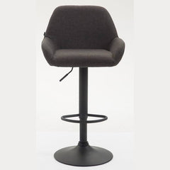 2er Set Barhocker Braga Stoff schwarz - dunkelgrau