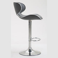2er Set Barhocker Las Vegas V2 Kunstleder chrom - grau
