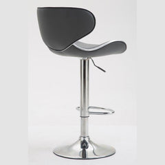 2er Set Barhocker Las Vegas V2 Kunstleder chrom - grau