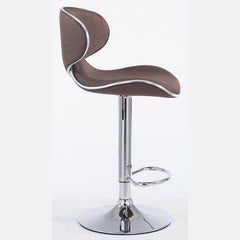 2er Set Barhocker Las Vegas V2 Stoff chrom - braun
