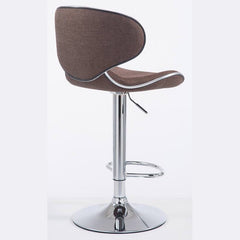 2er Set Barhocker Las Vegas V2 Stoff chrom - braun