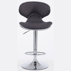 2er Set Barhocker Las Vegas V2 Stoff chrom - dunkelgrau