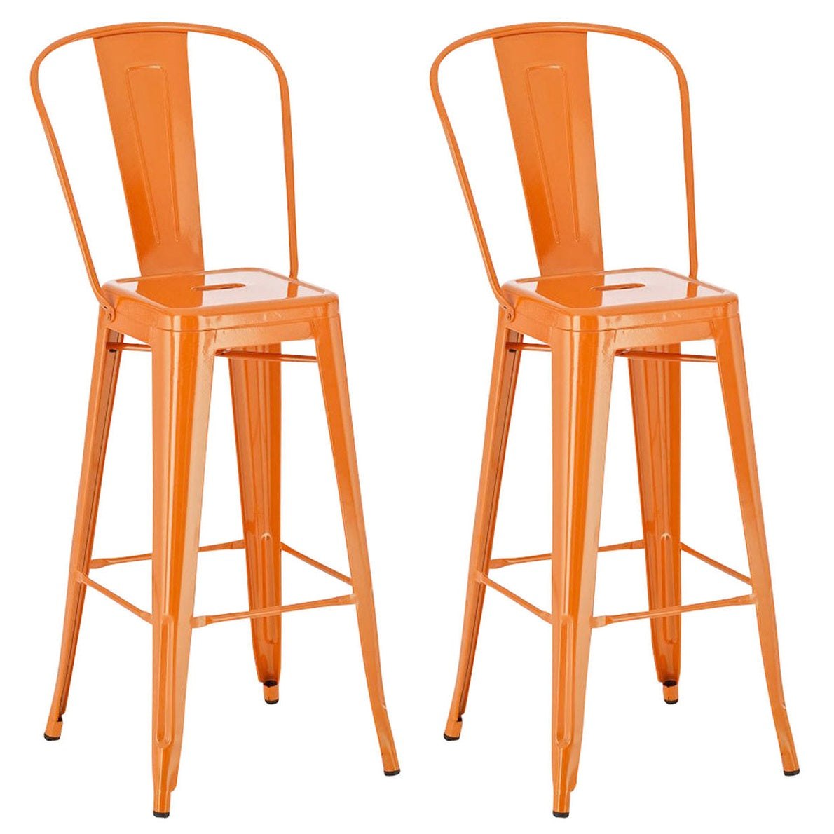 2er Set Barhocker Aiden - orange