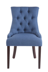 Esszimmerstuhl Aberdeen Stoff antik - blau