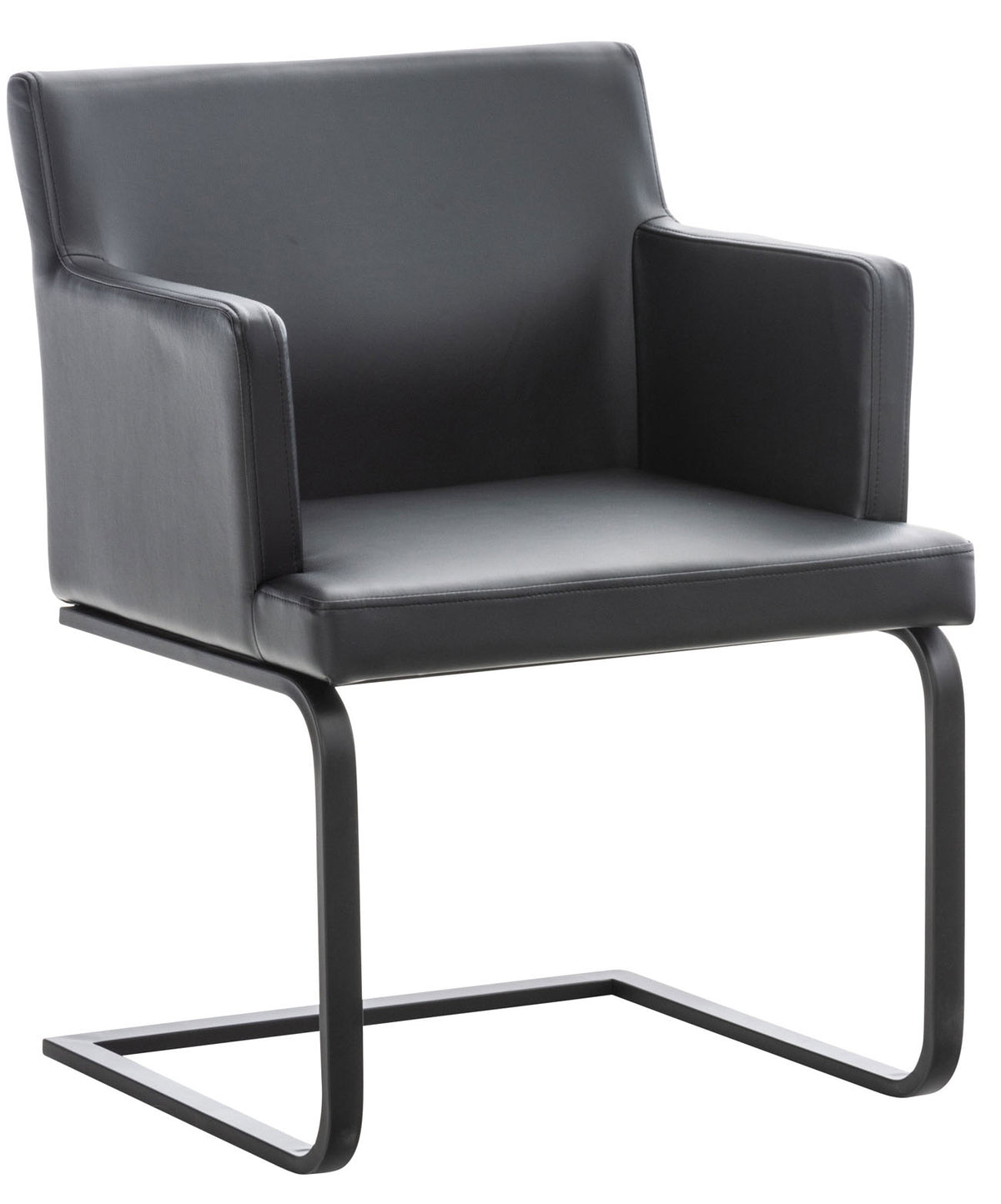 Stuhl Aberford Kunstleder schwarz - schwarz