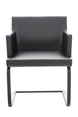 Stuhl Aberford Kunstleder schwarz - schwarz