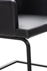 Stuhl Aberford Kunstleder schwarz - schwarz