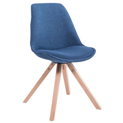 Besucherstuhl Toulouse Stoff Natura Square - blau