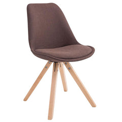 Besucherstuhl Toulouse Stoff Natura Square - braun
