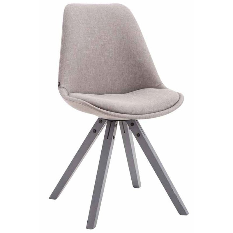Besucherstuhl Toulouse Stoff Square grau - grau
