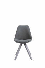 Besucherstuhl Toulouse Stoff Square grau - dunkelgrau