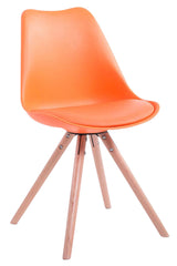 Besucherstuhl Toulouse Natura Rund - orange