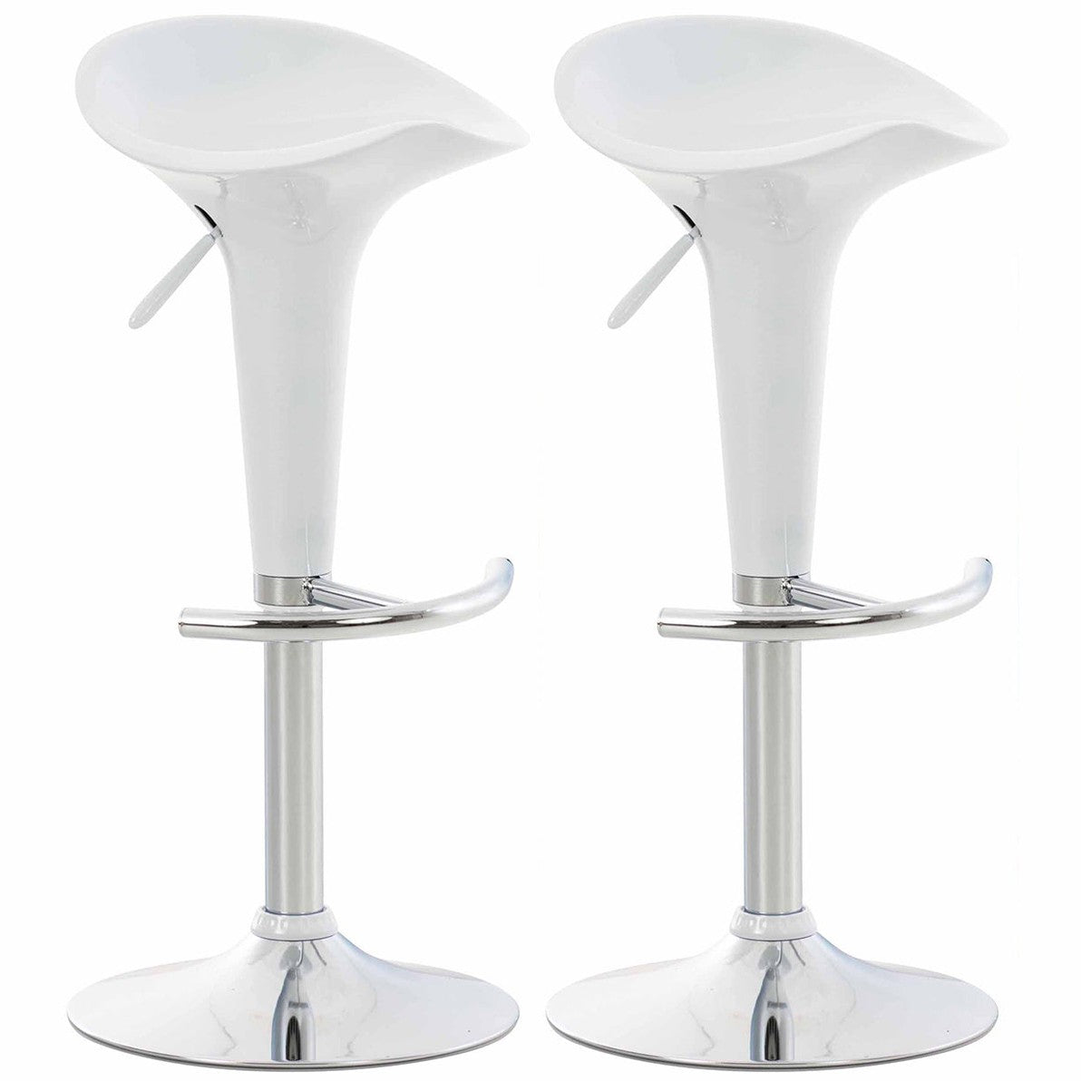 2er Set Barhocker Saddle - weiß - InfinityMarket