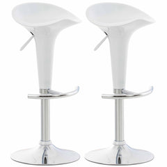 2er Set Barhocker Saddle - weiß - InfinityMarket