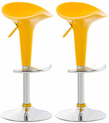 2er Set Barhocker Saddle - gelb