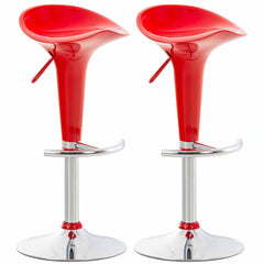 2er Set Barhocker Saddle - rot