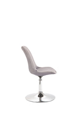 Esszimmerstuhl Maverick Samt chrom - grau