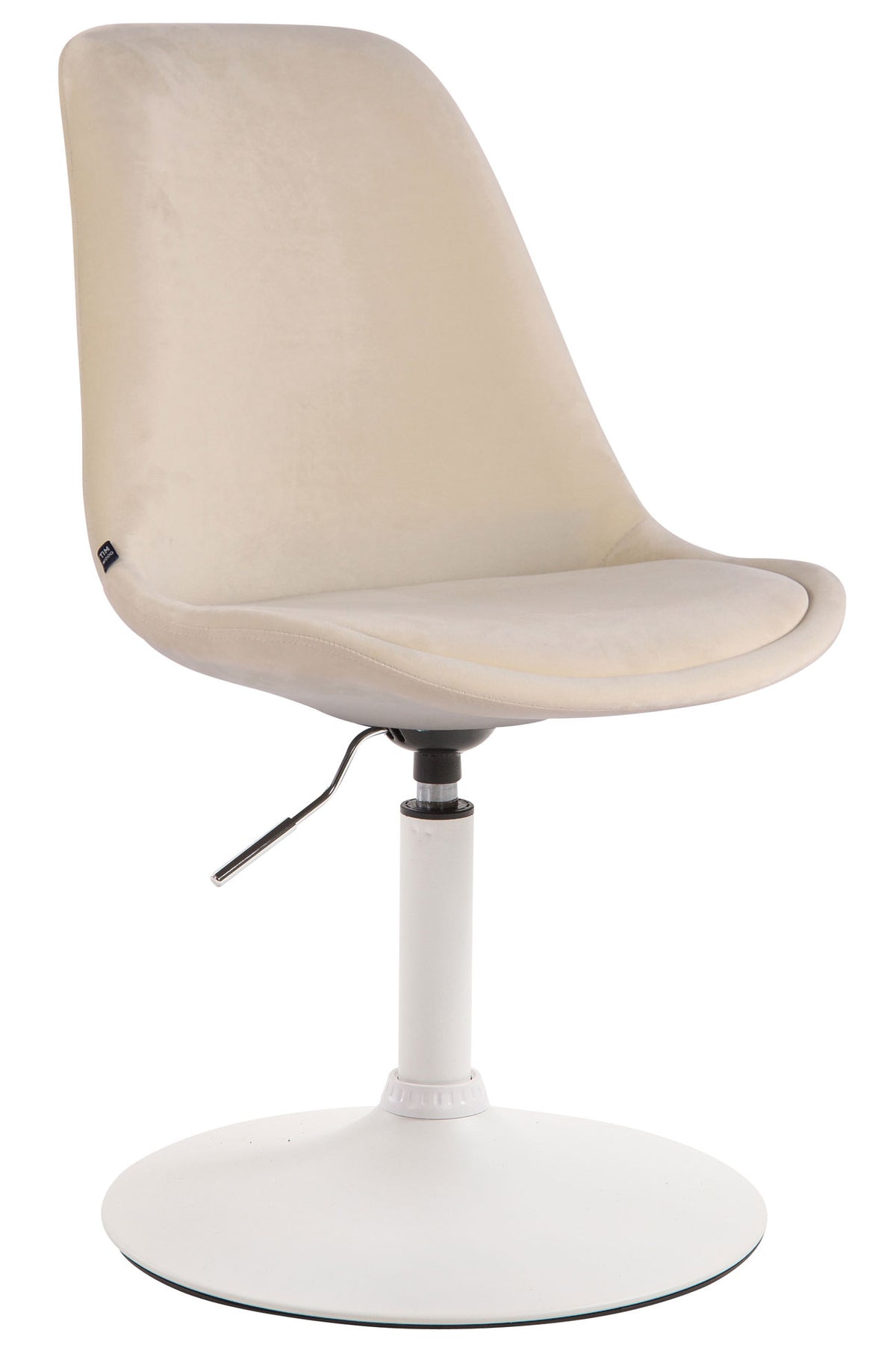 Esszimmerstuhl Maverick Samt weiß - creme