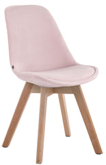 Besucherstuhl Borneo V2 Samt natura - pink