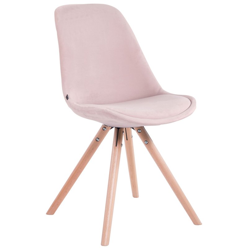 Besucherstuhl Toulouse Samt Rund natura - pink