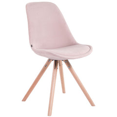 Besucherstuhl Toulouse Samt Rund natura - pink