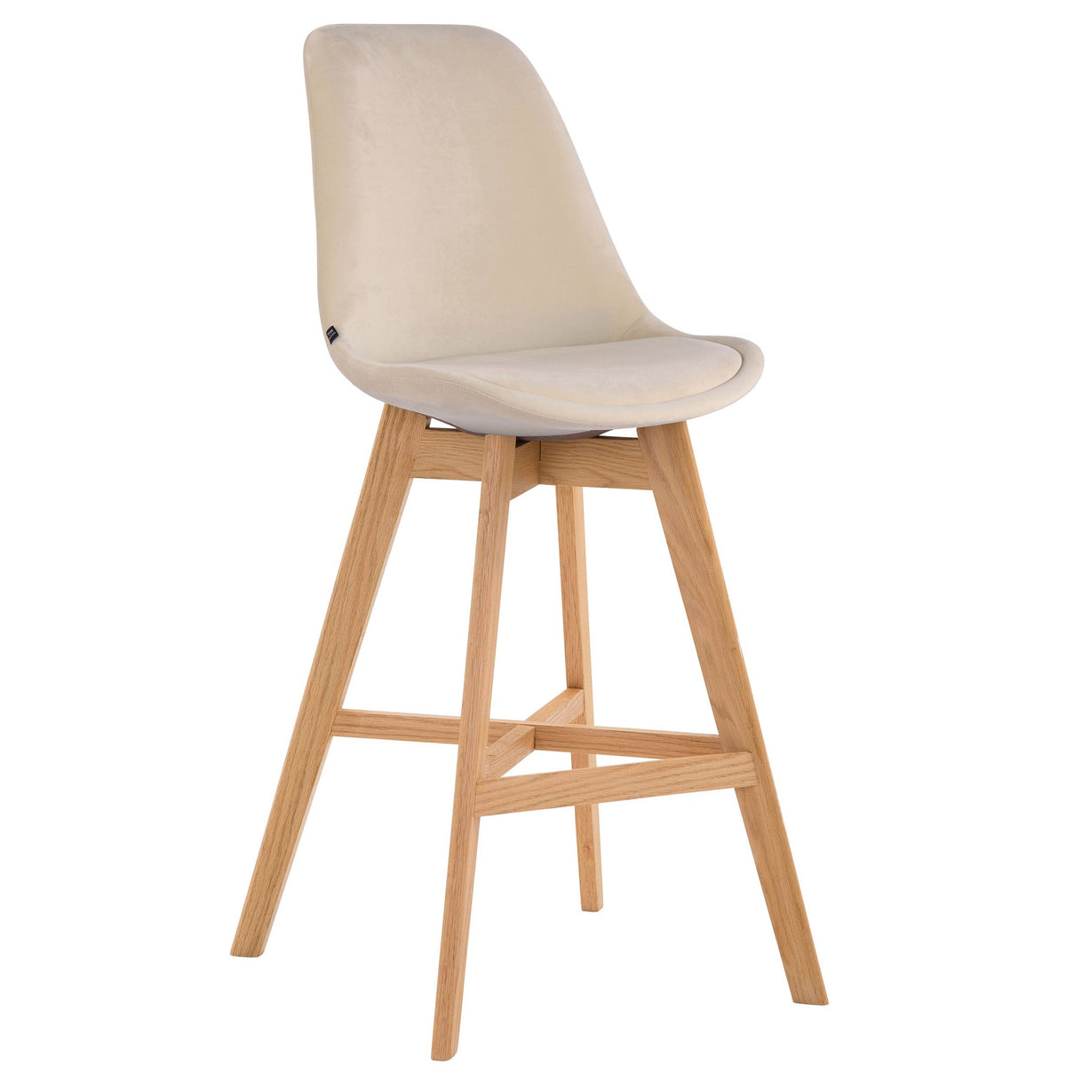 Barhocker Cannes Samt natura - creme - InfinityMarket