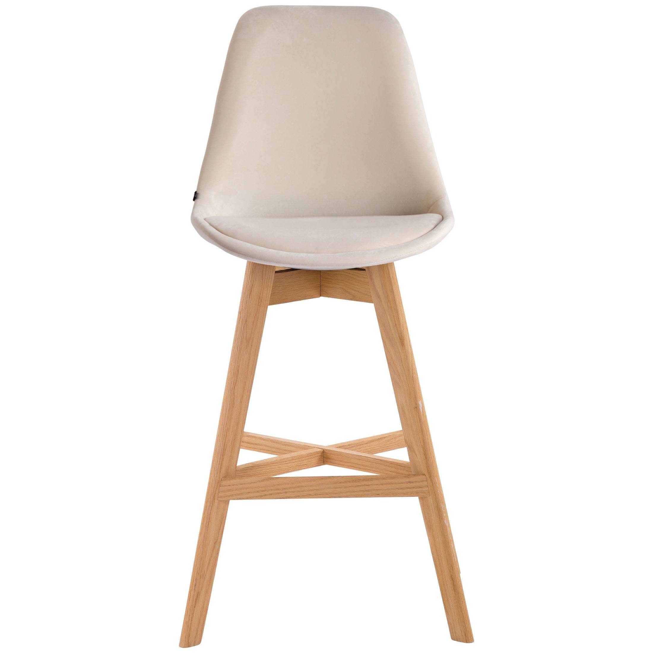 Barhocker Cannes Samt natura - creme - InfinityMarket